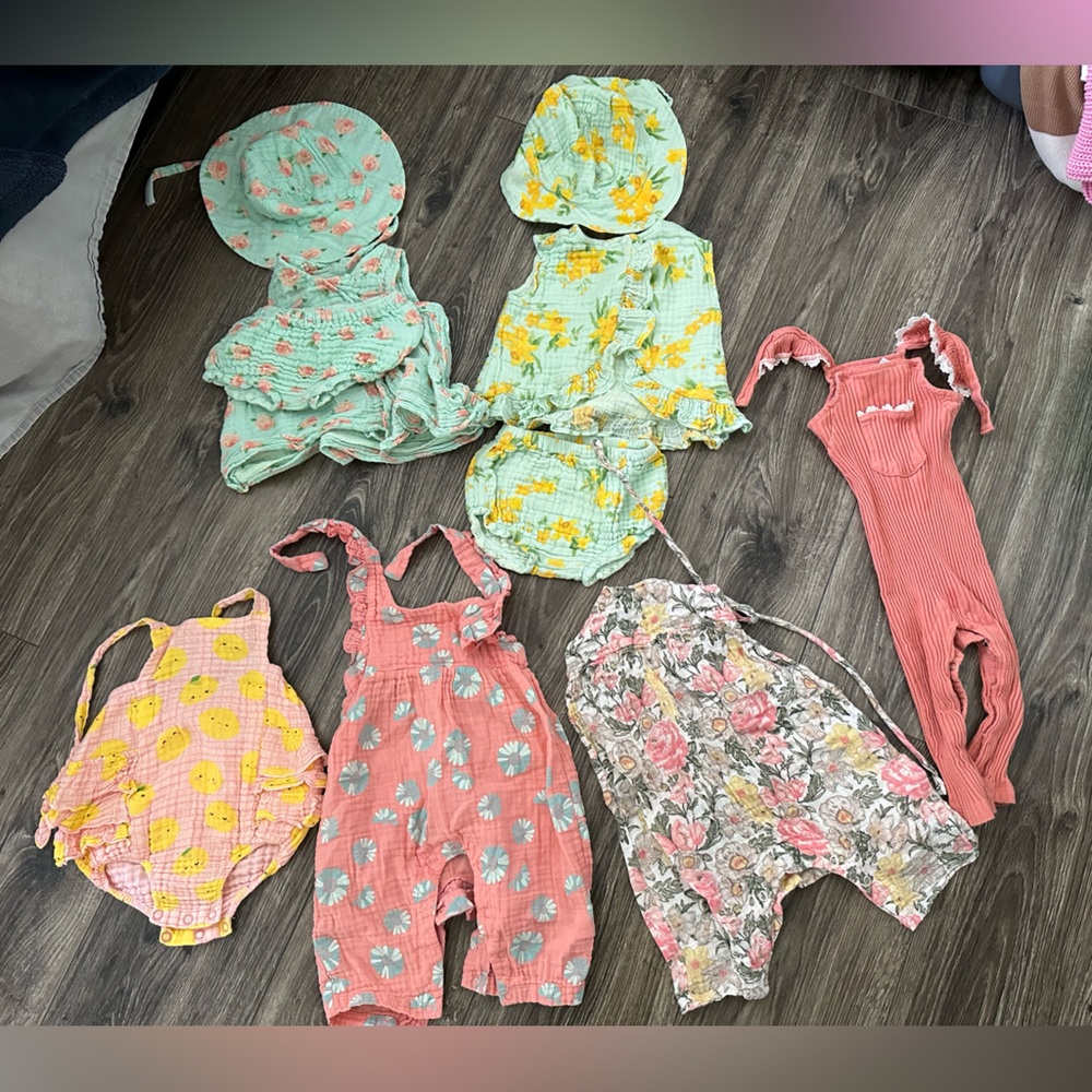 Baby girl sets Angel Dear most of it